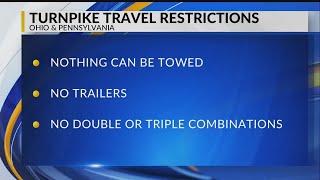 Ohio Turnpike travel restrictions for winter storm