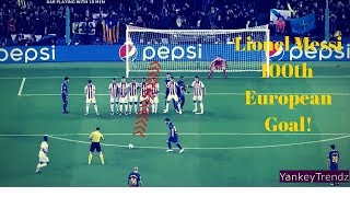 Lionel Messi 100th European Goal - Barcelona vs Olympiacos Highlights 18/10/2017