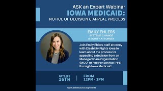 ASK an Expert: Iowa Medicaid: Notice of Decision \u0026 Appeal Process