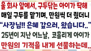 (반전신청사연)울 회사앞에서 구두닦는 아이가 가슴아파 매일 만원씩 쥐어줬더니, \