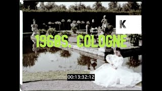 1950s, 1960s Germany, Cologne GVS, Cathedral, Dance Performance in Sculpture Garden, 16mm