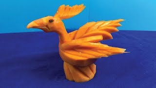 Art an the Bird by carrot,Very easy to make Carrot for decor.