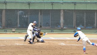 5回裏 浦和学院 2本のヒット 3番 松嶋晃希 6番 藤井一輝 2021年5月4日(火)春季高校野球埼玉県大会[決勝]浦和学院 4 - 3 花咲徳栄