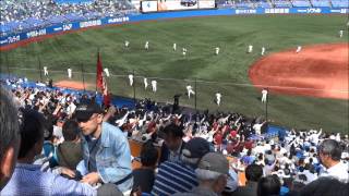 東京六大学野球　早稲田大学　試合終了後校歌＆エール（H24.10.13　法政1回戦）