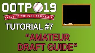 OOTP 19 Tutorial #7 - Amateur Draft Guide
