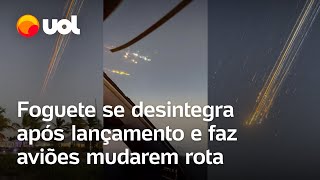 Foguete Starship se desintegra após lançamento e faz aviões mudarem rota; vídeos mostram queda