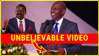 Shocking Footage: Fear-Stricken William Ruto Trembles as He Warns Raila Odinga Over Azimio Demos