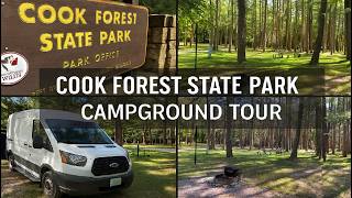 Cook Forest State Park PA Ridge Campground Tour (For RV TENT & VAN CAMPING)