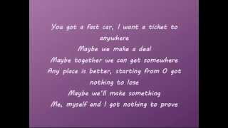 Sam Smith - Fast Car (BBC Radio 1 Live Lounge Cover) (Lyrics) (2014) (HD)