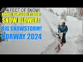 HONDA SNOW BLOWER HSM1390i HYBRID. Big snow storm in Norway 2024!