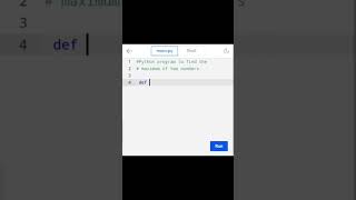 Write a Python code to find the Maximum of two numbers. #python #shorts #pythonprogramming