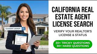 California Real Estate Agent License Search 2026 | Official DRE Verification Guide