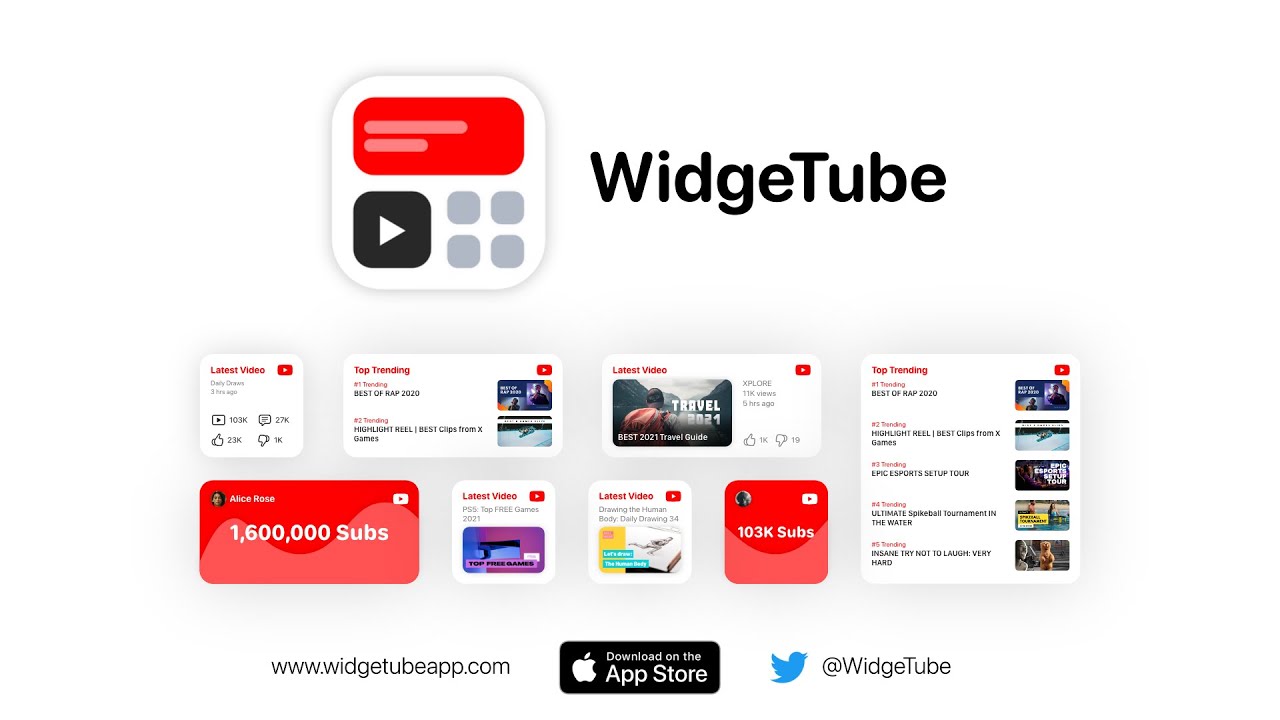 WidgeTube | IOS 14 YouTube Widgets - YouTube