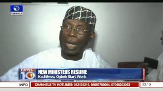 Audu Ogbeh, Kachikwu Resume Duty At Ministries -- 11/11/15