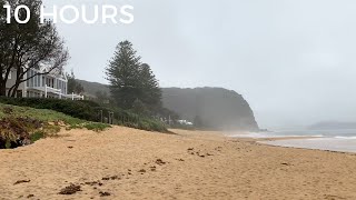 Stormy Beach & Ocean Sounds | Sea Waves Crashing & Relaxing Rain Sounds for Sleep, Insomnia & Stress