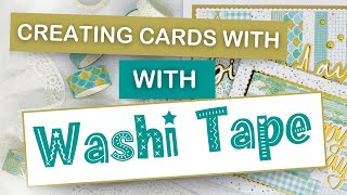 CARD MAKING ideas with WASHI TAPES | Easy washi tape card making designs | Card making tutorial 2023