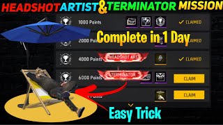 How to Complete Headshot Artist and Terminator Mission in 1 Day🚀