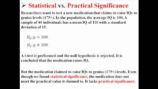 Statistical vs. Practical Significance