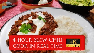 4 hour Slow Cook Chili in real time