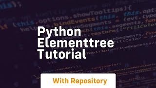 python elementtree tutorial