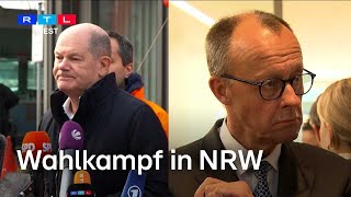 Scholz und Merz – Spitzenpolitiker auf Stimmenfang in NRW