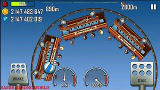 Hill Climb Racing Tourist Bus in Rollercoaster
