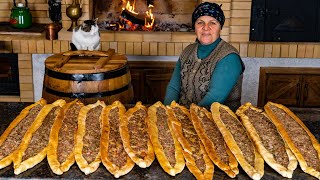 Pide: Turkish Long Pizza | Village Cooking