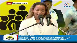 Jimi Wanjigi's daughter addresses Safina Party delegates