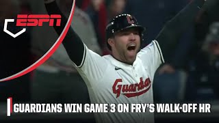 GAME 3 WALKOFF 🔥 David Fry’s HR wins it for Cleveland | ESPN MLB