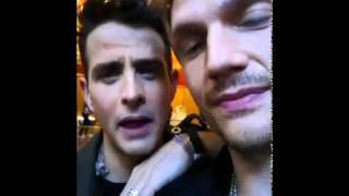 Nick Carter and Joey Mcintyre before The Today Show