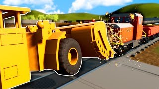Construction Workers try STOPPING THE TRAIN! - Brick Rigs Multiplayer Gameplay