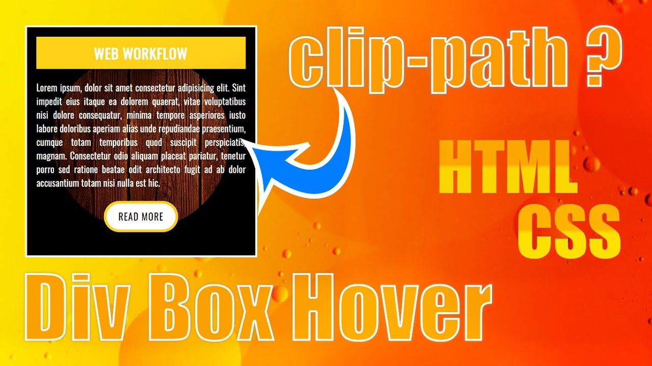 Div Box Hover Effect Css Clip Path Html Css Youtube