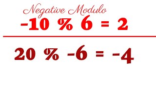 Negative Modulo Operator in Python