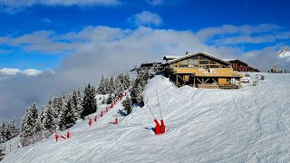 Courchevel Moriond skiing top to bottom