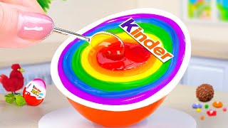 Kinder Joy Egg Rainbow Cake Decorating 💖😍 How to Create Chocolate Cake 🌈✨ Petite Mastery