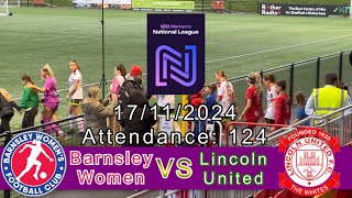 Barnsley Women 4-0 Lincoln United, FA Women’s National League, 17/11/2024. 4K