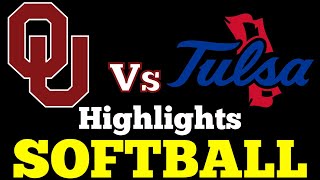 OU vs Tulsa Softball Highlights 2025