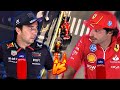 Perez Vs Sainz Post Race Interviews On Last Lap Crash.. Azerbaijan GP