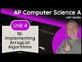 AP CSA Data Collections – Implementing ArrayList Algorithms
