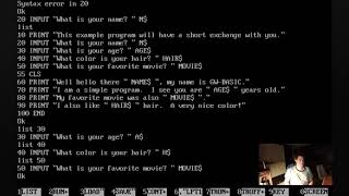 Let's make a small and simple GW-BASIC program!