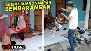 KAPOK...! Akibat Buang Sampah Sembarangan DIHUKUM Warga