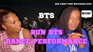 FIRST TIME REACTING TO BTS!!💜 BTS - RUN BTS (DANCE PERFORMANCE) REACTION!!!💜 *she enjoyed it a lot