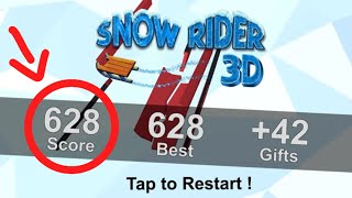 INSANE NEW SNOW RIDER 3D WORLD RECORD!! ⭐️ 628 ⭐️