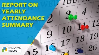 Report on Yearly Attendance Summary