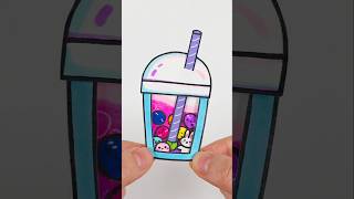 레인보우 버블티 스티커 만들기 #rainbow #bubbletea #juice #paperdiy  #shorts #diy #종이놀이