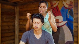 ASMR massage with whispering & energy cleansing for tingles, relaxation & sleep by Doña Esperanza