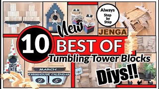 10 BEST OF TUMBLING TOWER BLOCKS DIYS 2023 - AMZING JENGA BLOCKS SEASONAL HOME DECOR DIYS - JOIN US