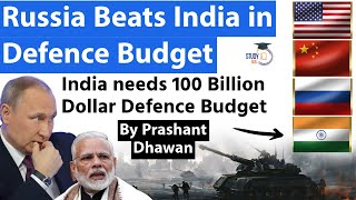 Russia Beats India in Military Expenditure | India Needs 100 Billion Dollar Defence Budget!