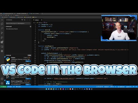Using Visual Studio Code (VSCode) in the browser! An installation-free experience.
