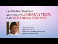 Langkah langkah Menyusun Landasan Teori, Kerangka Berpikir, dan Hipotesis